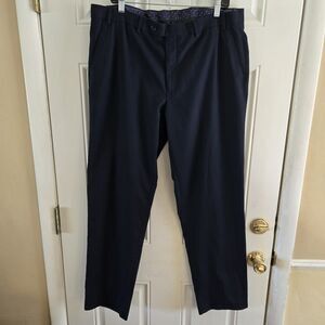 Lauren Ralph Lauren Dress Pants Men 38 x 32 Total Comfort Flat Front Navy Blue